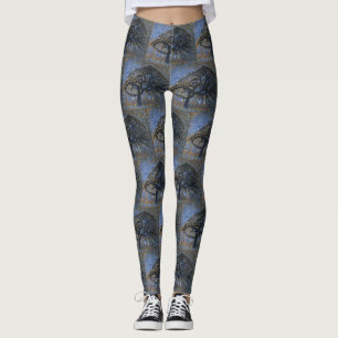 Apple Tree, Pointillist Version by Piet Mondrian Leggings