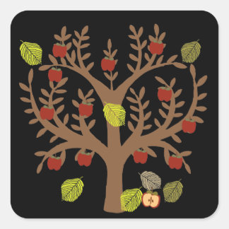 Apple Tree Square Sticker