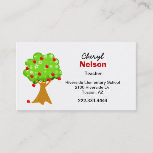 Apple Tree Teacher's Business Card