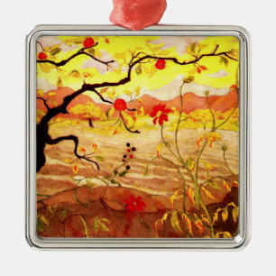 Apple Tree with Red Fruit by Paul Ranson, Metal Tree Decoration