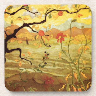 Apple Tree with Red Fruit Coaster