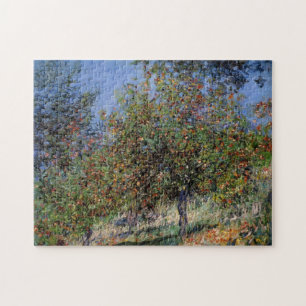 Apple Trees Chantemesle Hill Monet Fine Art Jigsaw Puzzle