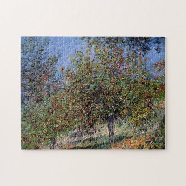 Apple Trees Chantemesle Hill Monet Fine Art Jigsaw Puzzle (Horizontal)
