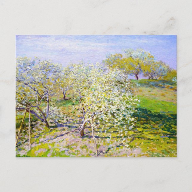 Apple Trees in Bloom, 1873 Claude Monet Postcard (Front)