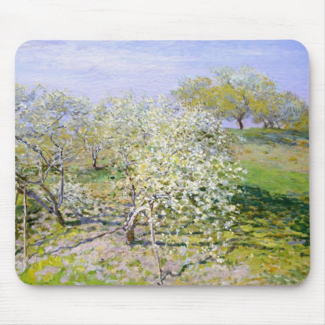 Apple Trees in Bloom (by Claude Monet) Mouse Mat (Front)