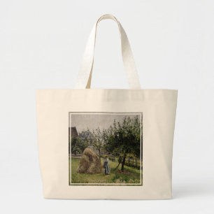 Apple Trees in Eragny Sunny Morning Large Tote Bag