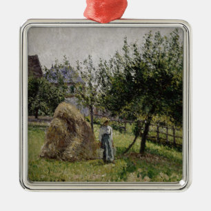 Apple Trees in Eragny Sunny Morning Metal Tree Decoration