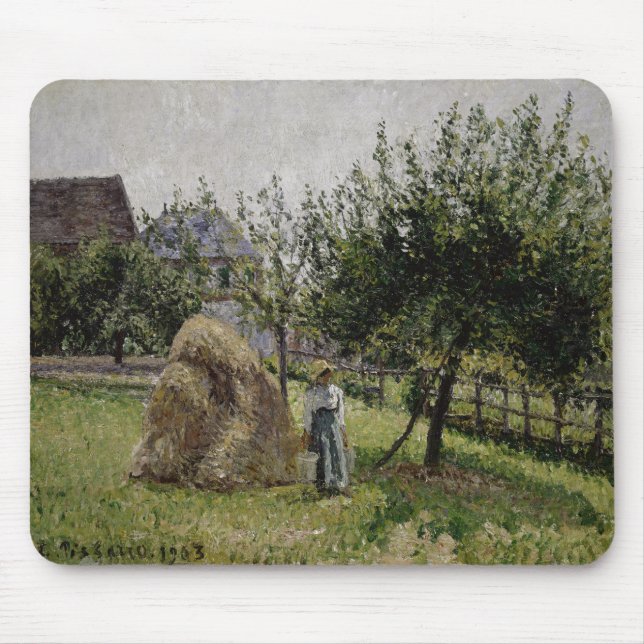 Apple Trees in Eragny | Sunny Morning Mouse Mat (Front)