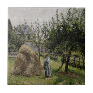 Apple Trees in Eragny Sunny Morning Tile