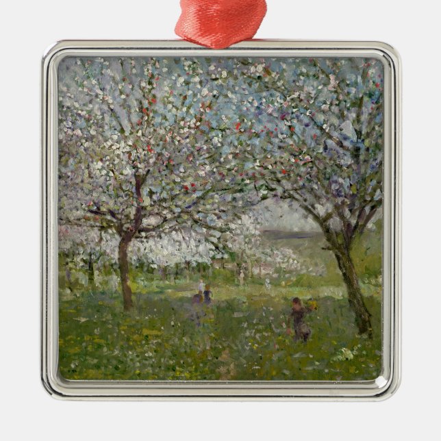 Apple Trees in Flower Metal Tree Decoration (Front)