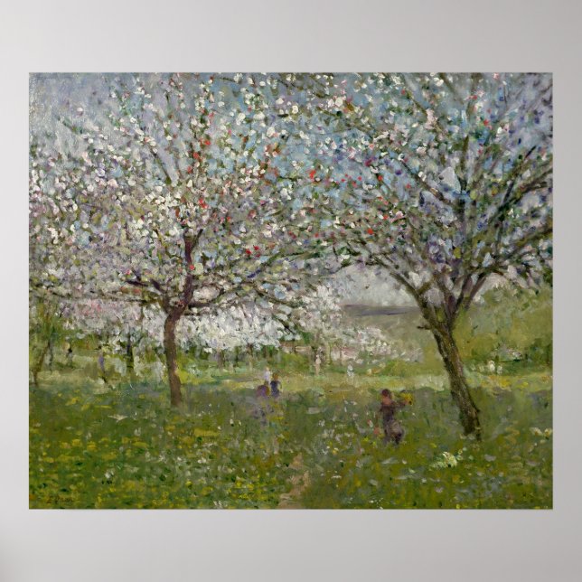 Apple Trees in Flower Poster (Front)