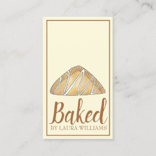 Apple Turnover Pastry Baked By Bakery Baker Food Business Card