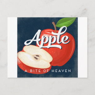 Apple Vintage Fruit Label Retro Postcard