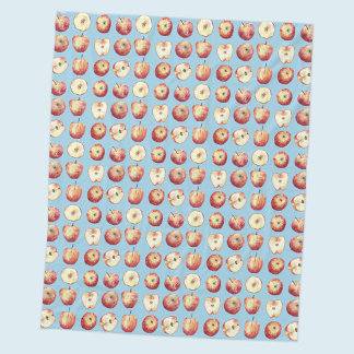 Apple Watercolor Fleece Blanket