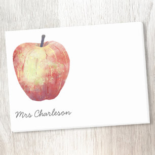 Apple Watercolor Personalized Post-it Notes