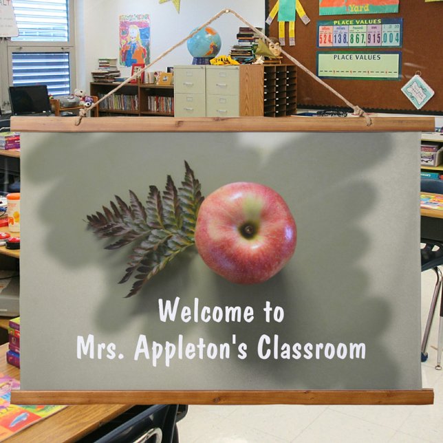 Apple Welcome Teacher Classroom Hanging Tapestry (Creator Uploaded)
