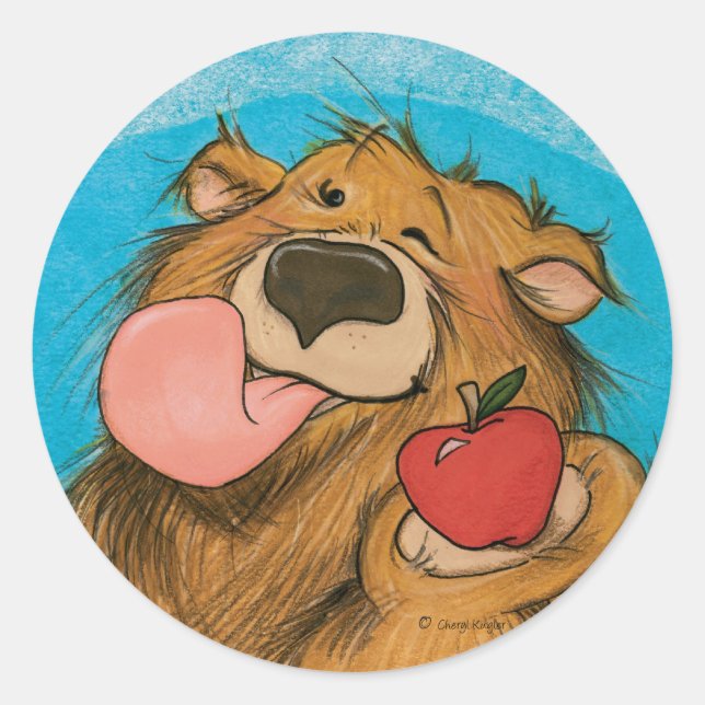 Apple Winking Bear / Sticker (Front)