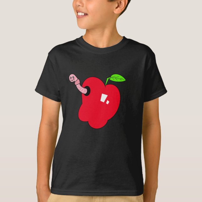 Apple with Worm Kid Shirt (Front)