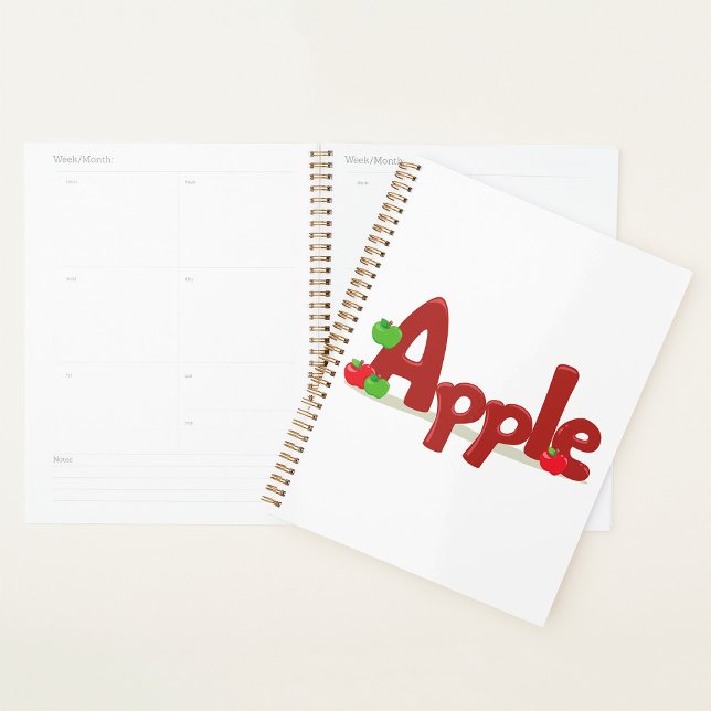 Apple Word Art with Red & Green Apples  Planner (Creator Uploaded)