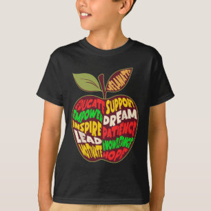 Apple Word Cloud African American Black History Te T-Shirt