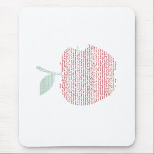 Apple word cloud art  mouse mat