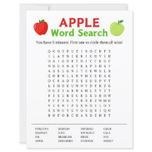 Apple Word Search Game