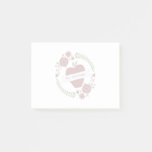 Apple Wreath Teacher Post-it Notes