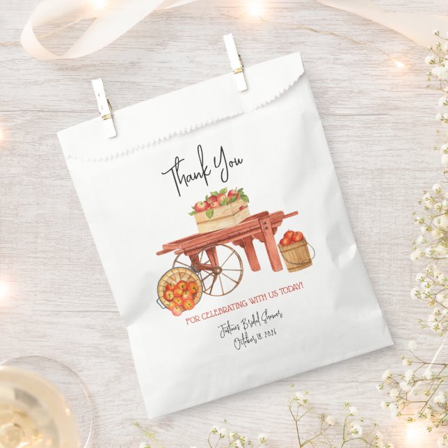 Apple-y Ever After! Personalised Baby Shower  Favour Bags (Clipped)