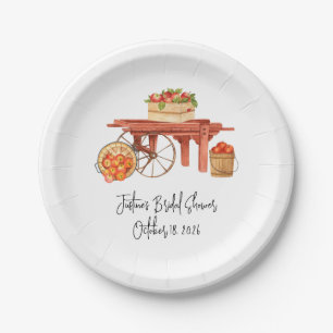 Apple-y Ever After Personalised Bridal Shower Paper Plate