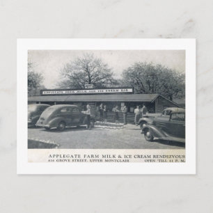 Applegate Farms Ice Cream, Montclair NJ Vintage Postcard