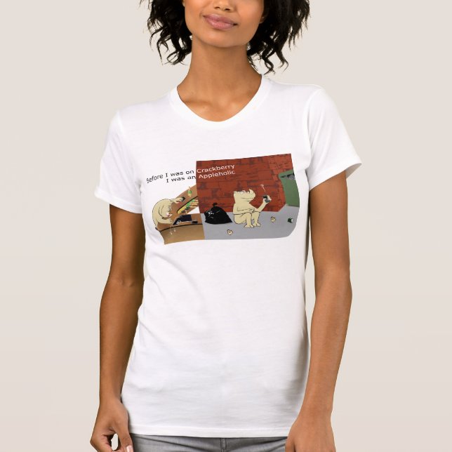 AppleholicCrackberry Light Colours Narrow Image T-Shirt (Front)