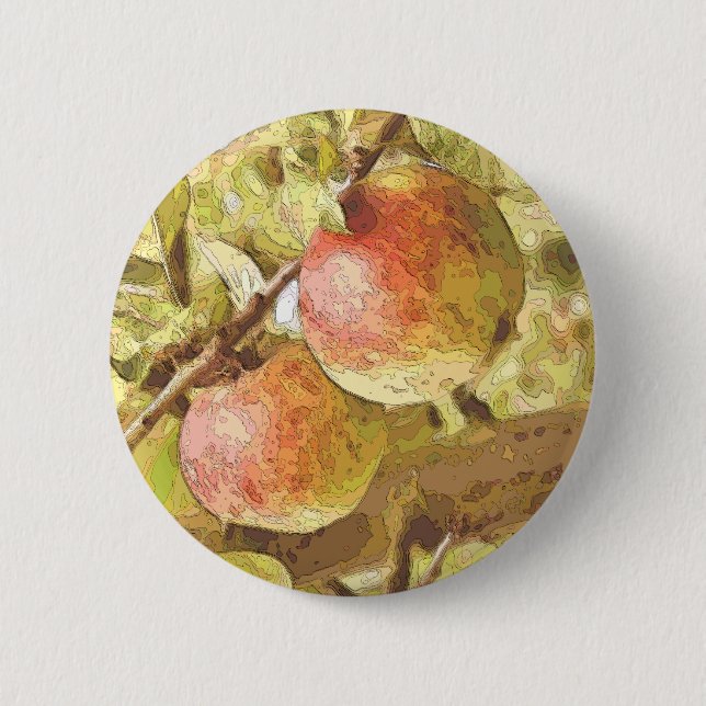 APPLES 6 CM ROUND BADGE (Front)