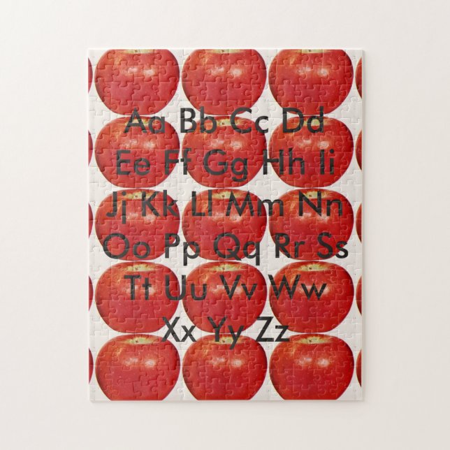 Apples alphabet chart jigsaw puzzle (Vertical)