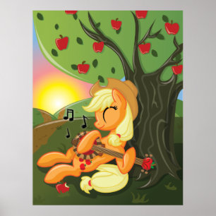 Apples and Banjos at Sunset Poster