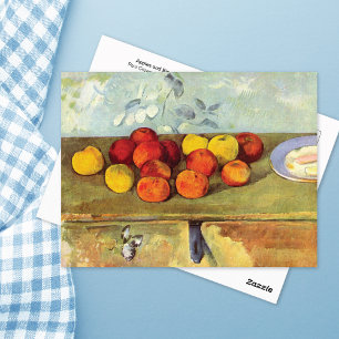 Apples and Biscuits Still Life Paul Cezanne Postcard