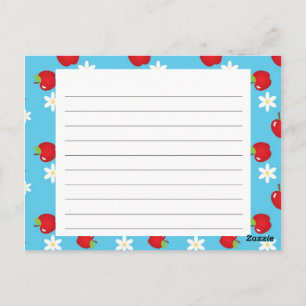 Apples and Daisies Recipe Card