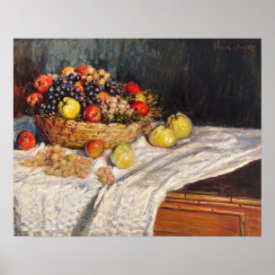Apples and Grapes (1879–1880) by Claude Monet Poster