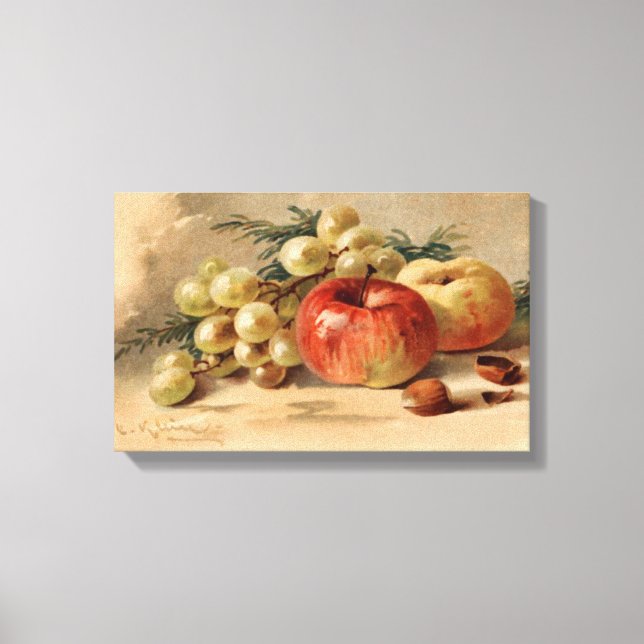Apples and Grapes Stretched Canvas Print (Front)