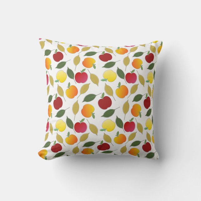 Apples and Leaves Cushion (Front)