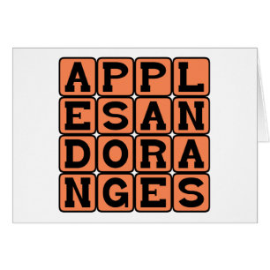 Apples and Oranges, Comparison