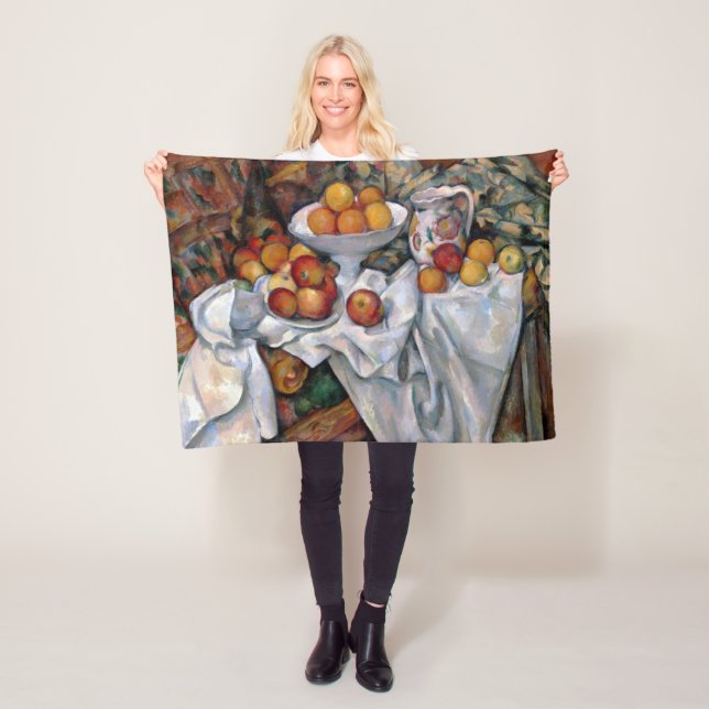 Apples and Oranges, Paul Cezanne, 1895-1900 Fleece Blanket (In Situ)