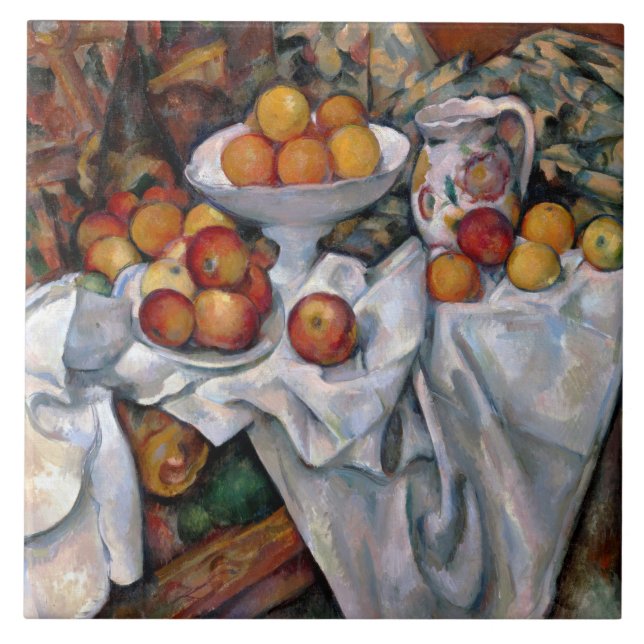 Apples and Oranges, Paul Cezanne, 1895-1900 Tile (Front)