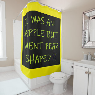 Apples and pears fun and laughter why not shower curtain
