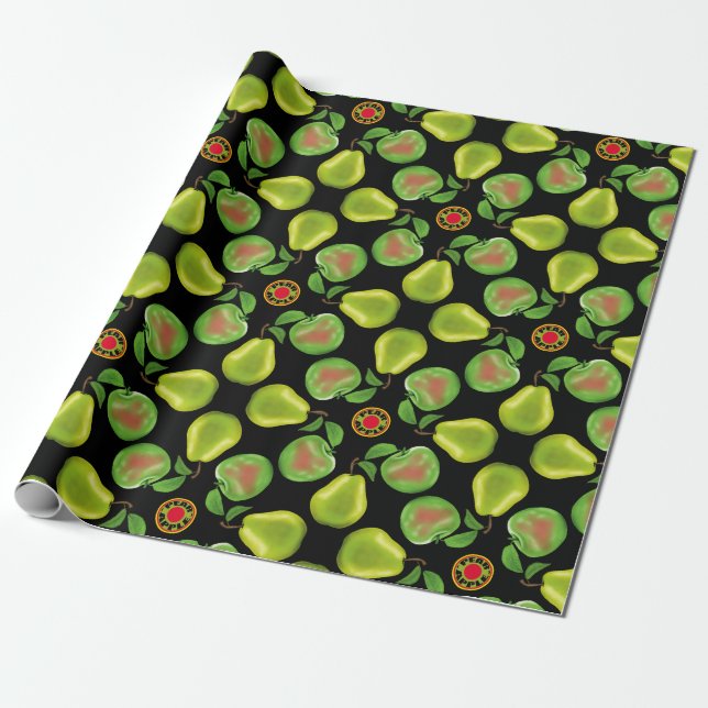 Apples and Pears gift wrap (Unrolled)