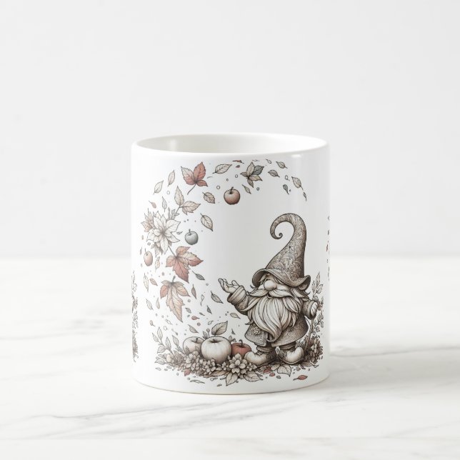 Apples and Santa coffee tea mug cup white ceramic  (Center)