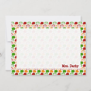 Apples! Apples! Apples! Personalised Stationery Card