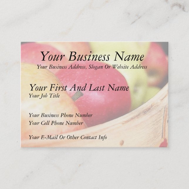 Apples At The Farmers Market Business Card (Front)