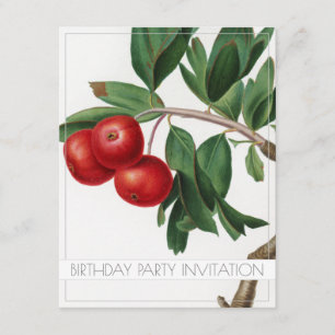 APPLES BIRTHDAY PARTY INVITATION FLAT CARD