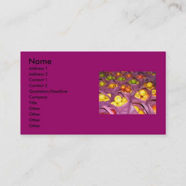 Apples Business Card (Front)