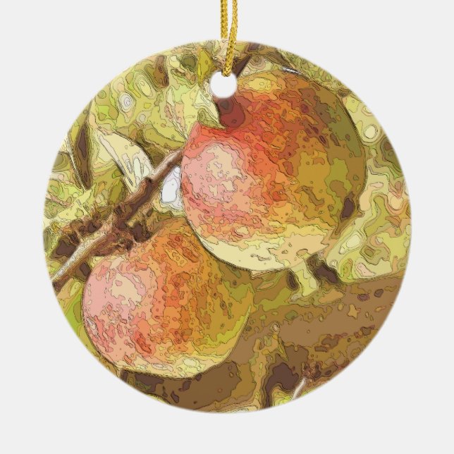 APPLES CERAMIC TREE DECORATION (Front)